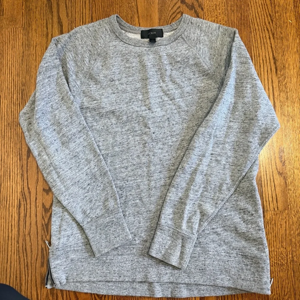 J.Crew Soft Long Sleeve Lightweight Pullover Side Zippers Size Small